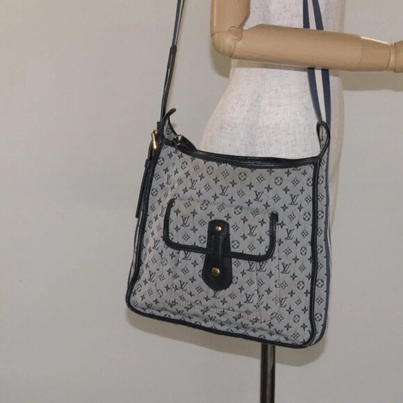 LOUIS VUITTON Monogram Mini Buzas Marie Kate Bag Blue M92320 Auth 131141 - Picture 3 of 16